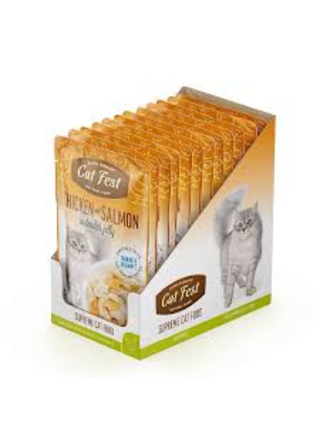 Cat Fest Chicken with Salmon in Tender Jelly 70g Natural Wet Cat Food for Adult Cats & Kittens From Varmacy - Image 2